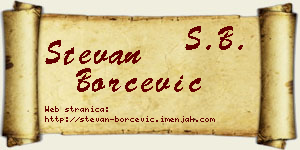 Stevan Borčević vizit kartica